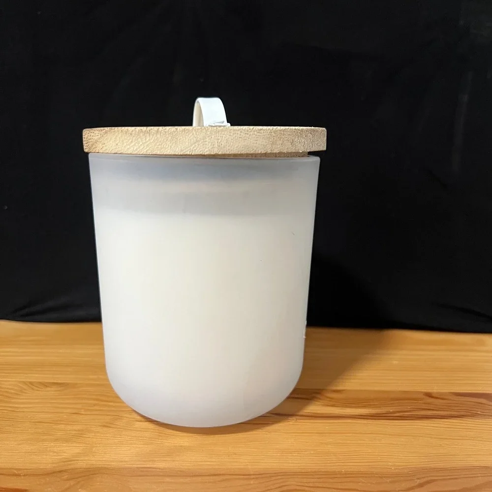 DW Home‎ Apple Honey Butter Wooden Wick Scented Candle 11.8oz Frosted 40 hours